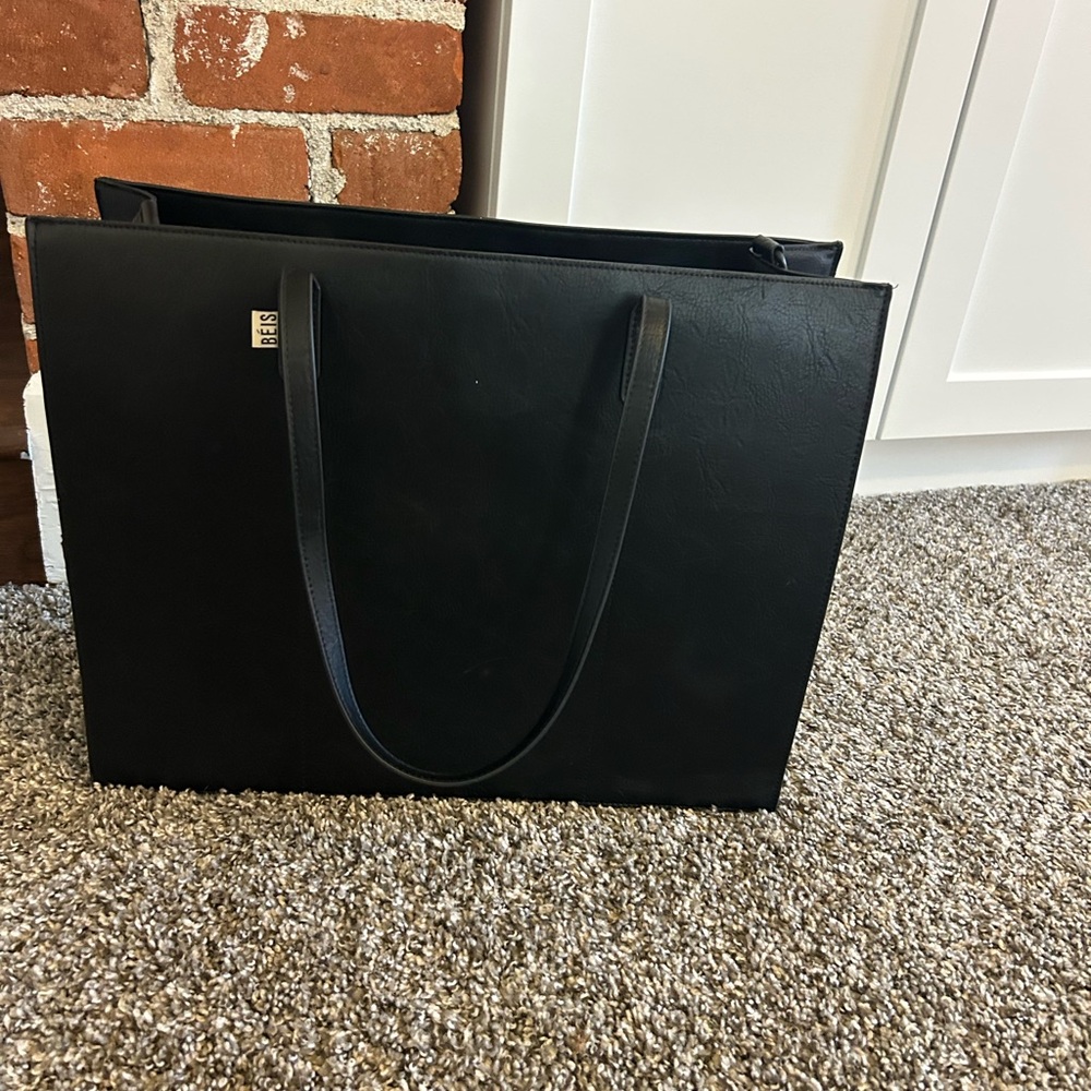 BEIS “The Large Work Tote” in Black Laptop Bag